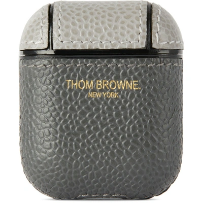 Thom Browne Grey Funmix Airpods Case In Dark Grey