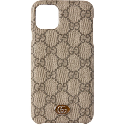 Gucci Beige Ophidia Gg Supreme Iphone 11 Pro Max Case In 9742 Beige