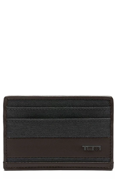 Tumi Men's Alpha Slg Slim Card Case In Anthracite/ Brown