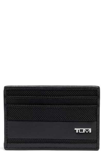 Tumi Slim Leather Card Case In Black