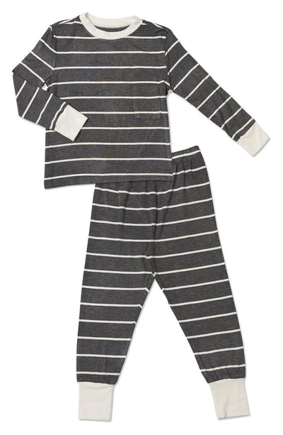 Everly Grey Kids' Fitted Two-piece Pajamas In Charcoal