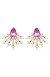 Hueb Luminus Earrings In Pink Sapphire/ Rose Gold