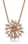 Hueb Luminus Large Pendant Necklace In Rose Gold