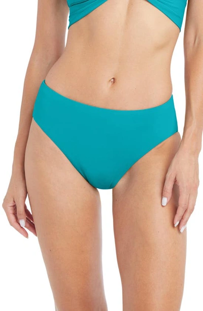 Robin Piccone Ava High Waist Bikini Bottoms In Pool