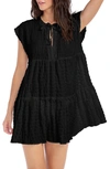 Robin Piccone Fiona Flouncy Cover-up Dress In Black