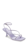 Jeffrey Campbell Fluxx-j Embellished Strappy Sandal In Lilac Satin Silver