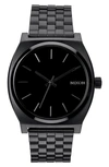 Nixon 'the Time Teller' Stainless Steel Bracelet Watch, 37mm In Black