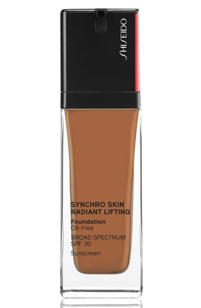 Shiseido Synchro Skin Radiant Lifting Foundation Spf 30 460 Topaz 1.0 oz/ 30 ml In 460 Topaz (deep Tan With Neutral Undertones)