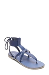 Free People Vacation Day Sandal In Denim Blue Leather