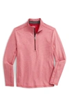 Vineyard Vines Pescadero Half-zip Performance Pullover In Lighthouse Red