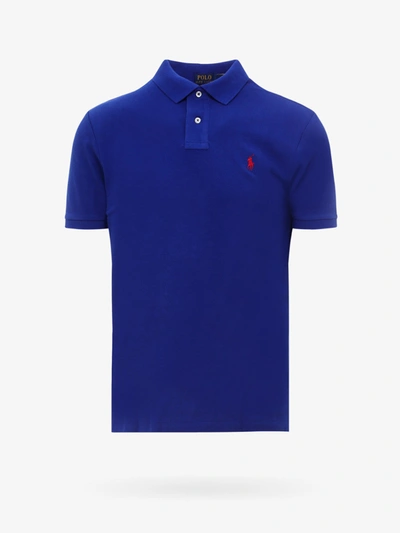 Polo Ralph Lauren Polo Shirt In Blu Aperto
