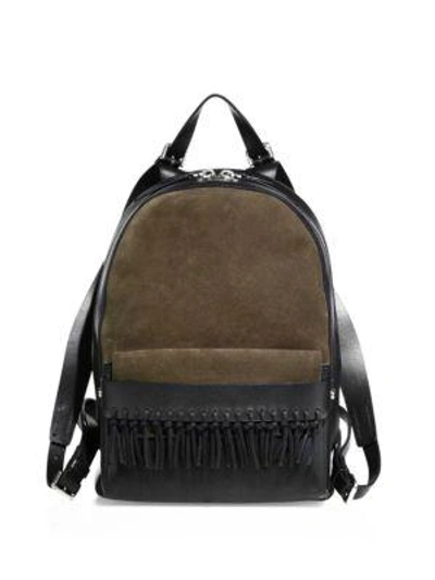 3.1 Phillip Lim / フィリップ リム Bianca Fringed Leather Mini Backpack In Moss