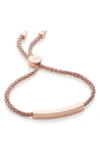 Monica Vinader Rp Linear Friendship Bracelet - Rose Gold Metallica