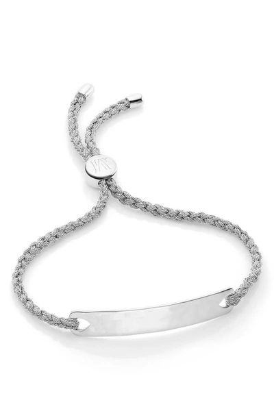 Monica Vinader Engravable Havana Friendship Bracelet In Silver/ Silver