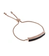 Monica Vinader Bengravable Aja Stone Bracelet In Rose Gold/ Black Onyx
