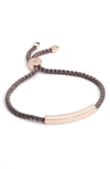 Monica Vinader Engravable Linear Friendship Bracelet In Rose Gold