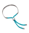 Monica Vinader Fiji Friendship Bracelet Sterling Silver In Silver/ Turquoise
