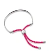 Monica Vinader Engravable Fiji Friendship Bracelet In Cerise/ Sterling Silver