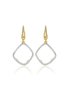 Monica Vinader 'riva' Diamond Hoop Drop Earrings In Yellow Gold