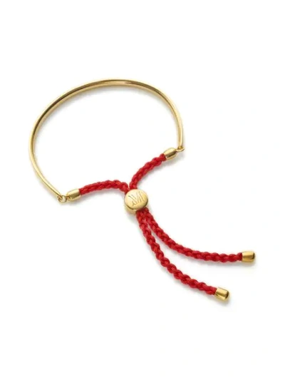 Monica Vinader Engravable Fiji Friendship Bracelet In Red