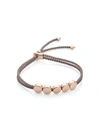 Monica Vinader Linear Bead Friendship Bracelet In Brown