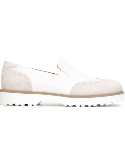 Hogan Chunky Sole Loafers - White