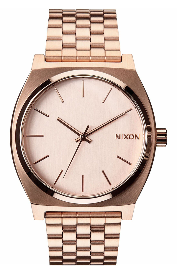 Nixon Time Teller Stainless Steel Bracelet Watch 37mm In Rose Gold ...