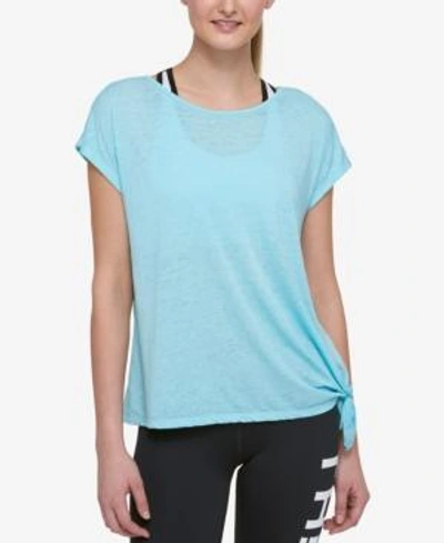 Tommy Hilfiger Sport Side-tie Top, Created For Macy's In Malibu Blue