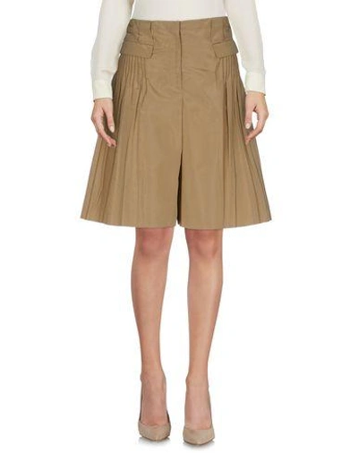 Prada Knee Length Skirts In Sand