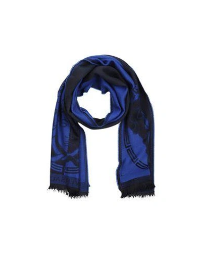 Versace Oblong Scarves In Dark Blue