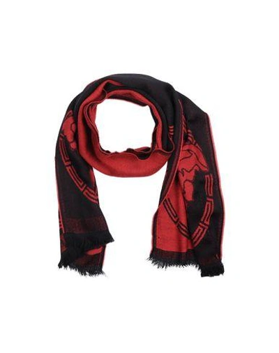 Versace Oblong Scarf In Red