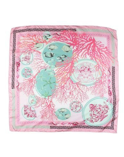 Versace Square Scarves In Pink