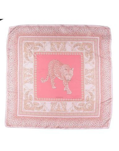 Versace Square Scarves In Pink