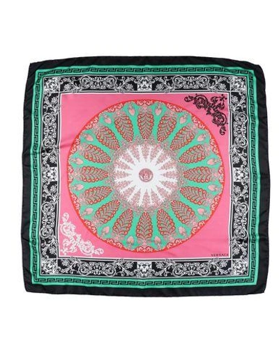 Versace Square Scarves In Green