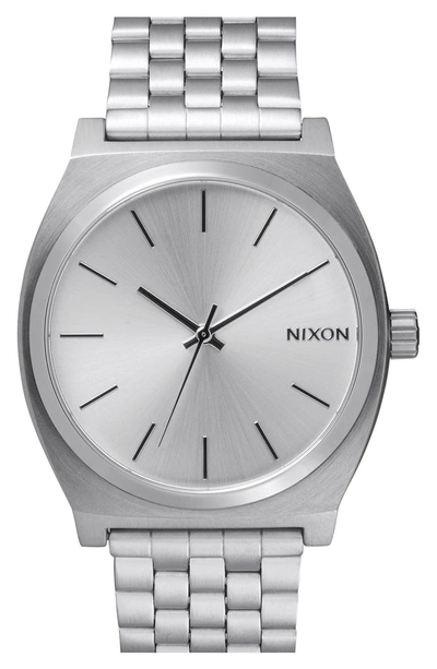Nixon The Time Teller Watch, 37mm In All Silver