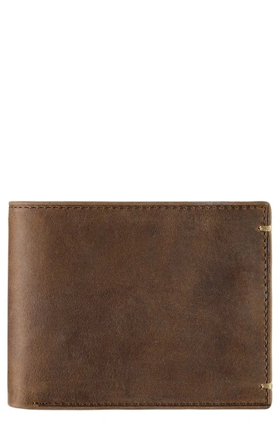 Johnston & Murphy Leather Wallet In Tan Oiled