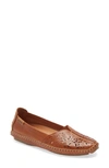 Pikolinos Jerez Perforated Loafer In Brandy Leather