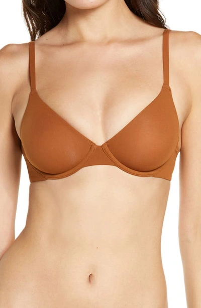 Skims Brown Fits Everybody Bandeau Bra In Oxide
