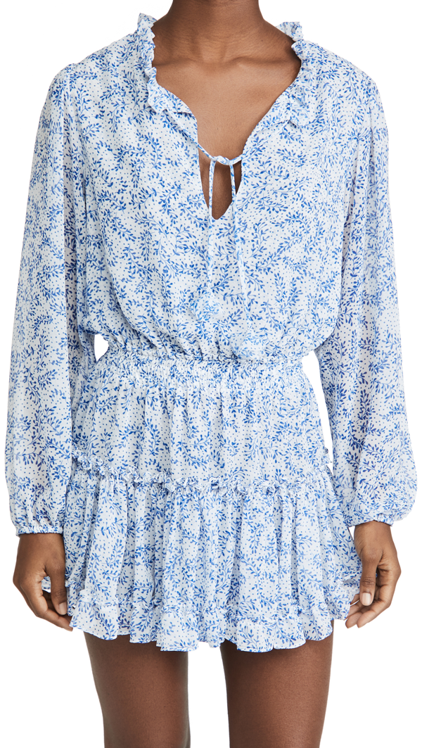 Misa Lorena Mini Floral Chiffon Dress ...