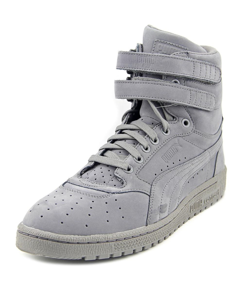 Puma Sky Ii Hi Mono Nbk Men Round Toe Leather Gray Sneakers' In Grey