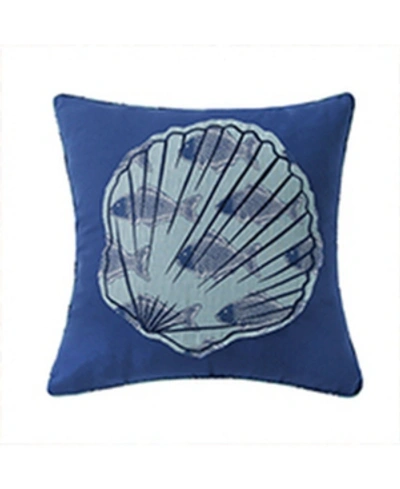 Levtex Bayport Clam Decorative Pillow, 20" X 20" In Blue