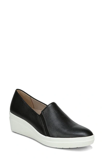 Naturalizer Snowy Slip-ons Women's Shoes In Black Leather
