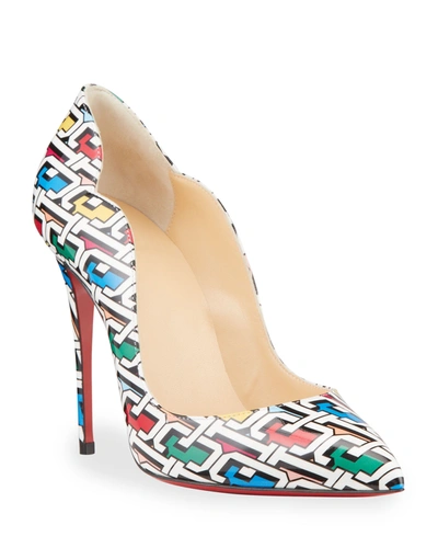 Christian Louboutin Women's Hot Chick Print Patent Leather Pumps In Multi