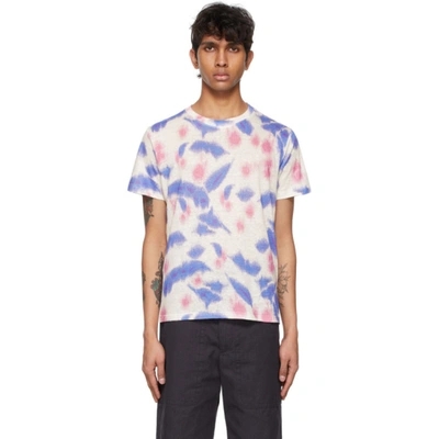 Isabel Marant Men's Camron Printed Linen T-shirt In Faded Night
