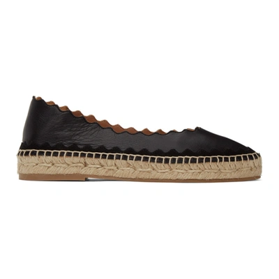 Chloé Ingrid Leather Espadrilles In Black