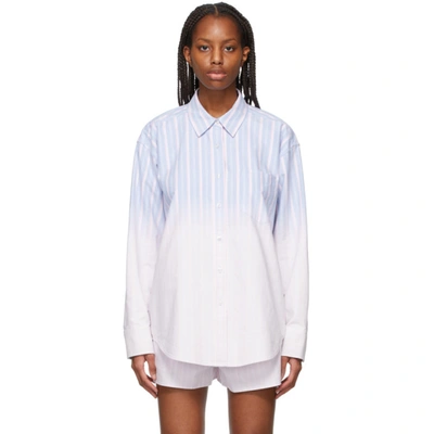 Alexander Wang T Alexanderwang.t Blue And Pink Ombre Button-down Shirt