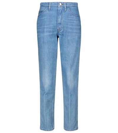 Frame Le Italien High Waist Ankle Straight Leg Jeans In Pure Blue