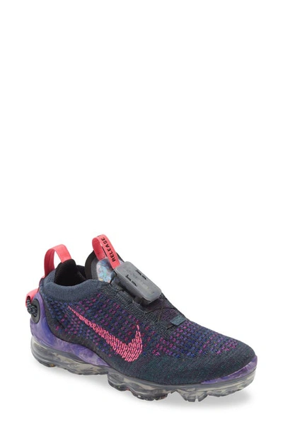 Nike Air Vapormax 2020 Flyknit Sneakers In Purple In Dark Raisin/ Pink/ Black/ Blue