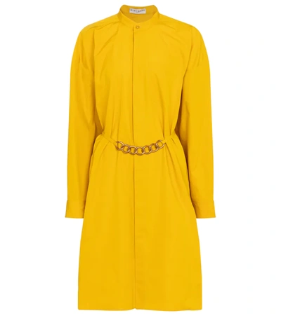 Givenchy Chain-embellished Cotton-poplin Shirt Dress In Gold | ModeSens