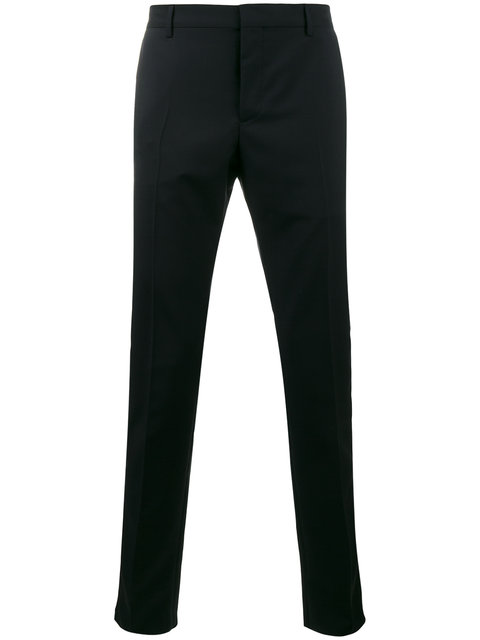 Valentino Rockstud Untitled #21 Cotton Chino Trousers In Black | ModeSens